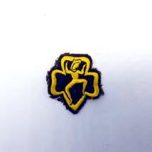 Vintage Girl Scout Badge FROG Yellow Black Patch Initiative Fun Patches - $9.79