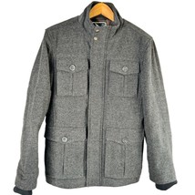 Mantaray Custom Made Men&#39;s Grey Herringbone Wool Blend Jacket S Winter - £18.39 GBP