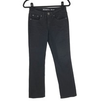 Merona Women&#39;s Black Wash Mid Rise Bootcut Cotton Blend Denim Jeans Size 2S - £9.85 GBP