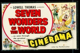 Vintage Movie Postcard Lowell Thomas Seven Wonders of the World Cinerama 1957 - £9.84 GBP