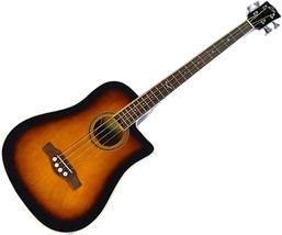 Brown Sunburst Nxt Series Acoustic-Electric Bass, Eko Guitars 06217041. - $395.98