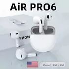 Genuine Air Pro 6 TWS Wireless Bluetooth Android iPhone Mini Earbuds Hea... - $11.97