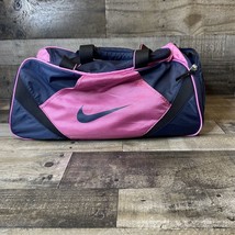 Nike Duffle Gym Bag Blue/Pink Bag Medium Pink. No Shoulder Strap - $14.85