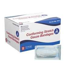 Dynarex White Conforming Bandage Sterile 3&quot; x 4-1/10 Yd 3113 96 per Case - $50.85 CAD