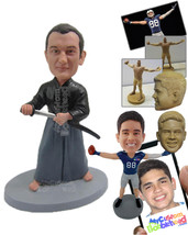 Personalized Bobblehead Japanese Samurai Ready To Tear You In Pieces With His Lo - £72.96 GBP