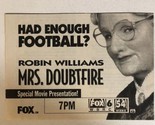Mrs Doubtfire Print Ad Robin Williams Sally Field Pierce Brosnan TPA21 - $5.93