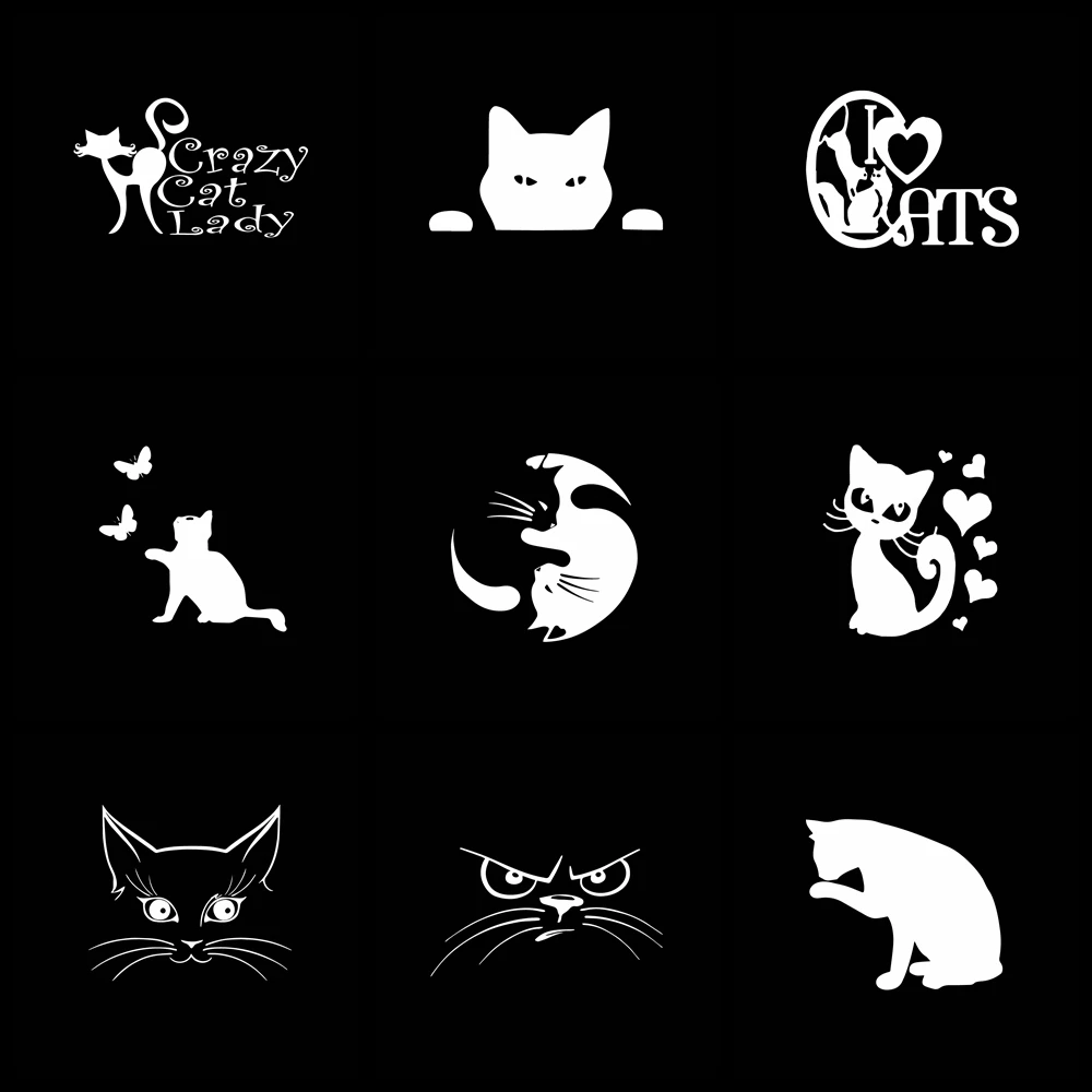 Play Car Sticker Hot Sale Funny Pet Cat Vinyl Decals for Car Bumper Rear Window  - £23.17 GBP