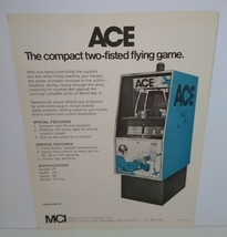 MCI Ace Arcade FLYER Original NOS 1970 Vintage Retro Combat Game Paper Art Sheet - £22.38 GBP