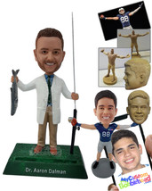 Personalized Bobblehead Doctor Holding Fishing Essentials In His Hand - Careers  - £71.55 GBP