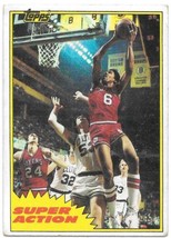 Julius Erving Philadelphia 76ers Basketball Card #104 Topps 1981-82 VERY NICE - £5.41 GBP