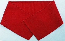Rugby Knit Shirt Collar Red 3.5&quot; x 18.5&quot; Self-Finished Hemmed Trim M515.11 - £3.12 GBP