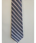 George Gray/Pink Stripe Pattern Neck Tie, 100% Silk - $13.00 CAD