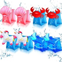 8 Pieces Swim Arm Floaties For Kids Inflatable Swim Armbands Swim Floate... - $29.99