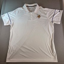 Nike Dri-FIT Minnesota Vikings NFL Equipment Training Polo Shirt White XXL - $24.99