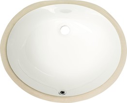 Msi 17-By-14-Inch Oval Undermount Ceramic Porcelain Bathroom Vanity Vess... - £44.04 GBP