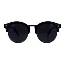 Girl&#39;s Fashion Sunglasses Bold Half Top Round Horn Rim UV 400 - £7.07 GBP