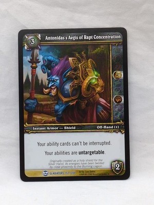 World Of Warcraft TCG Antonidas&#39;s Aegis Of Rapt Concentration Rare Card ... - $14.84