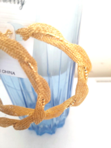 Gold Fill Large Ringlets Dangle  Huggie Hoop Earrings 8x8cm - £4.34 GBP