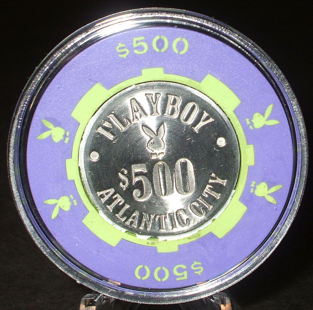 (1) $500. PLAYBOY CASINO CHIP - 1981 - ATLANTIC CITY, New Jersey - Bud Jones - $229.95