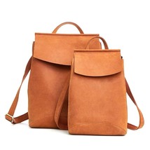 100% Genuine Leather Women Backpacks Casual Travel Knapsack Bag - £64.83 GBP