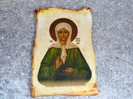 Orthodox Christian Icon of Saint Matrona, Icon of Saint Matrona Dimitrie... - $13.00
