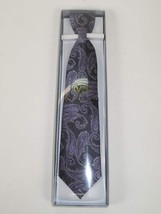Men's Vito Rofolo Italy Tie Hankie Boxed 100% Silk VR-33 Purple Paisley image 4