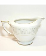 Mikado China Malay Gold Grey Japan Creamer Pour 10oz Minimalist - $39.64 CAD