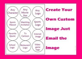 Custom Create Your Own Edible Cupcake Toppers Decoration - £11.84 GBP