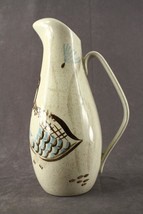 Vintage Mcm Red Wing China Bob White Bird Aqua &amp; Brown 11.5&quot; 60OZ Pitcher B - £63.74 GBP