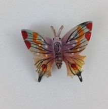 Vintage Colorful Monarch Butterfly Broach Lapel Hat Pin - £8.14 GBP