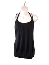 LULULEMON Black Flow And Go Strappy Open Back Bra Tank Top size - £12.03 GBP