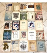 Lot of 25 Antique 1910-1919  Sheet Music -Art Deco Romantic Cover Artwor... - $93.49