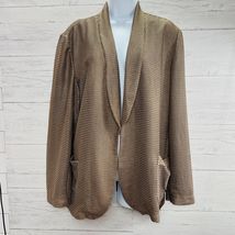 Elements Women’s Size XL Open Front Front Pockets Long Sleeve Brown Top - $18.00