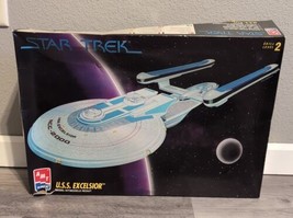 AMT Ertl Star Trek U.S.S. Excelsior NCC-2000 Model Kit New Open box Complete  - £22.63 GBP