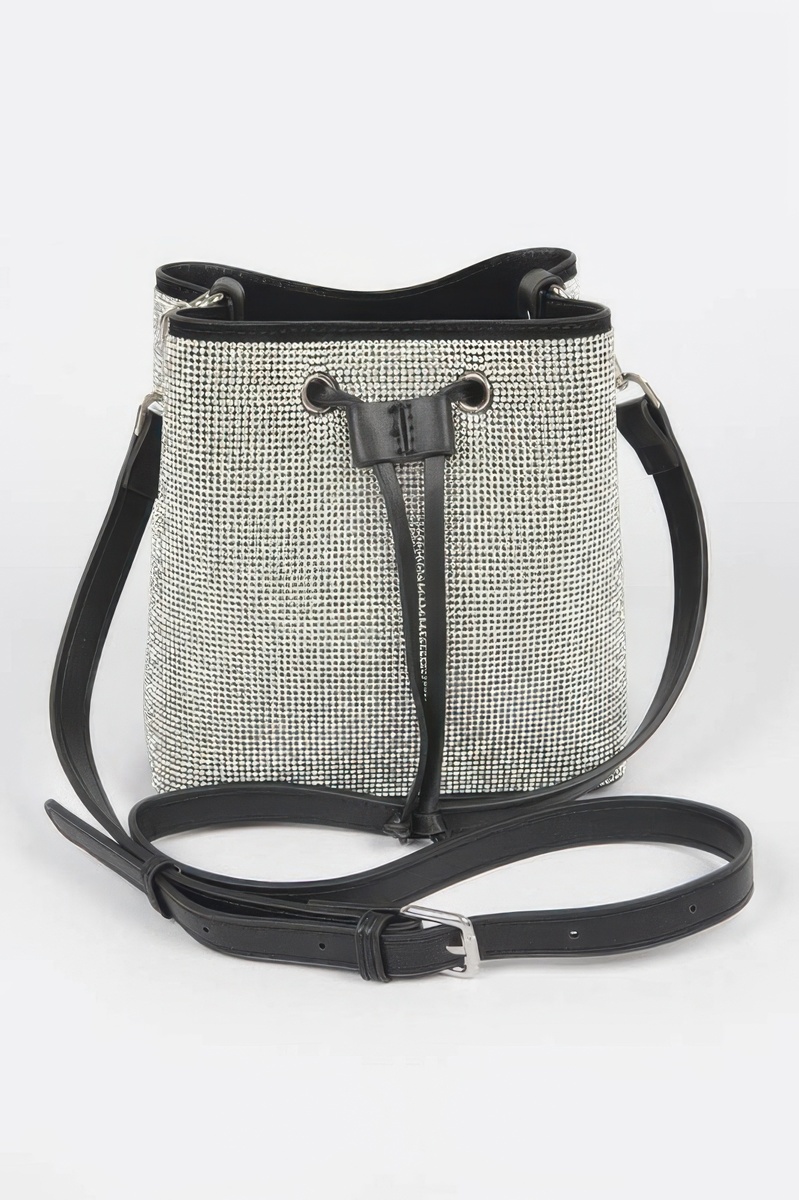Rhinestone Bucket Bag (Clear) - $43.99