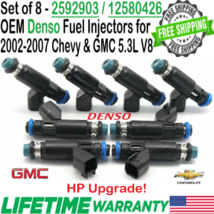 OEM Denso 8Pcs HP Upgrade Fuel Injectors for 2002-2007 Chevrolet &amp; GMC 5... - £155.69 GBP