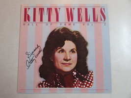 Kitty Wells Gall Of Fame Vol 1 Lp Cover - No Vinyl - Hand Autographed - Rare Htf - £31.14 GBP