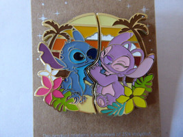 Disney Trading Pins Angel &amp; Stitch Sunset Beach Enamel Pin Set - £22.01 GBP