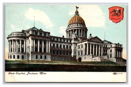 State Capital Night View Jackson MS Mississippi UNP Unused UDB Postcard T22 - $3.91