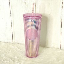 Starbucks Xmas 2020 Limited Shiny Bright Jewel Pink Grid Tumbler Venti 24oz NEW - £35.65 GBP