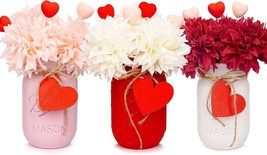 Valentines Day Decor, Valentines Mason Jars Centerpiece Decorations, Valentines - £34.44 GBP