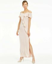 Adrianna Papell Flounce Crepe Gown Blush Size 6 - £37.96 GBP