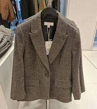 ZARA BNWT 2025. GREY TAN HERRINGBONE WOOL BLAZER. 3046/388/102 - $109.26