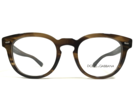 Dolce &amp; Gabbana Eyeglasses Frames DG3225 2925 Brown Horn Round 48-20-145 - £88.05 GBP