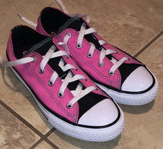 Converse All Star Double Tongue Girls Size 2 Low Top Pink Shoes 654226F ... - £15.54 GBP