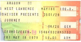 Vintage Journey Ticket Stub May 18 1979 Chicago Illinois - £27.24 GBP
