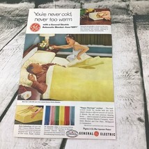 Vintage 1956 Advertising Art print General Electric Blankets - £7.49 GBP