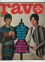 rave UK pop-teen magazine August 1966, centerfold: Small Faces intact/attached - £21.40 GBP