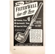 1948 Henry Leonard &amp; Thomas Filter Well Pipe Advertisement Tobacco Smoki... - $369.57 MXN