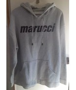 Marucci Hoodie Mens Medium Gray Cotton Embroidered Logo Baseball Drawstring - €16,90 EUR